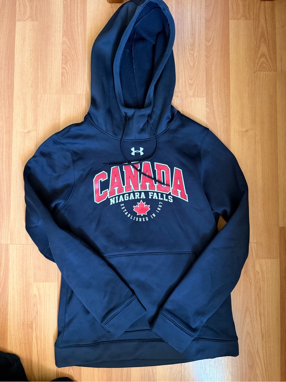 Under Armour Black Hoodie with Yellow Accent